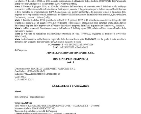 Fratelli-Casiraghi.snc_Servizi-Ecologici_raccolta-trasporto-gestione-smaltimento-rifiuti_MI76434_Provv_2022_39910_Inserimento XA425CZ