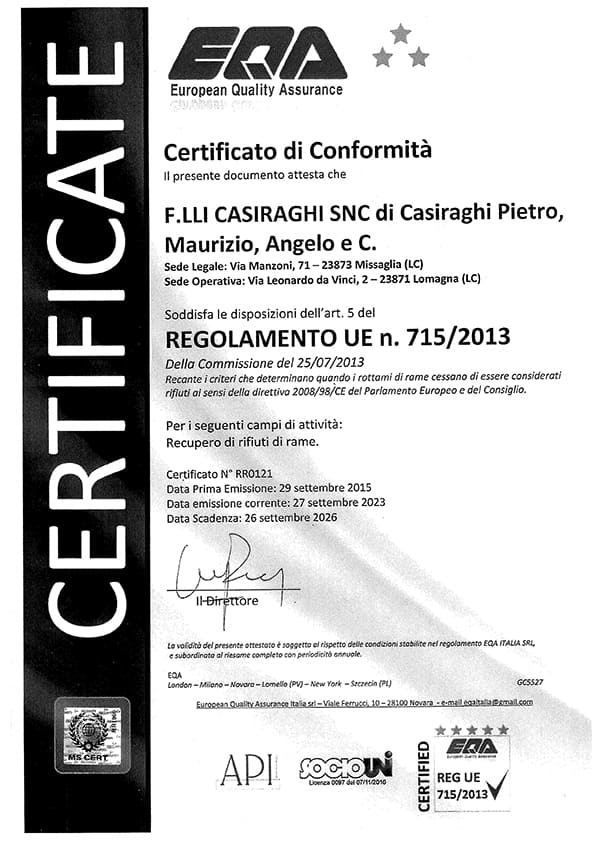 Fratelli-Casiraghi-snc_Servizi-Ecologici_raccolta-trasporto-gestione-smaltimento-rifiuti_Certif. REG UE 715 SCAD 26.09.2026